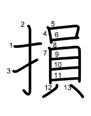 Thứ tự nét chữ 損