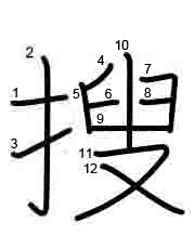 Thứ tự nét chữ 搜