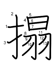 Thứ tự nét chữ 搨