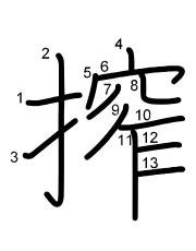 Thứ tự nét chữ 搾