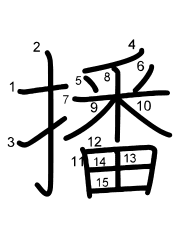 Thứ tự nét chữ 播