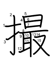 Thứ tự nét chữ 撮