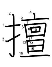 Thứ tự nét chữ 擅