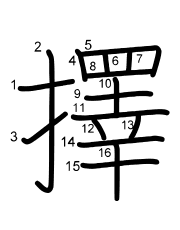 Thứ tự nét chữ 擇