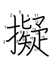 Thứ tự nét chữ 擬