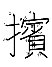 Thứ tự nét chữ 擯