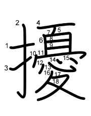 Thứ tự nét chữ 擾