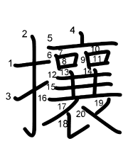 Thứ tự nét chữ 攘