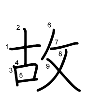 Thứ tự nét chữ 故