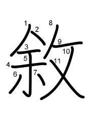 Thứ tự nét chữ 敘