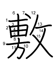 Thứ tự nét chữ 敷