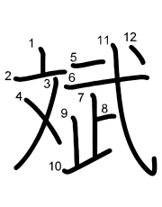 Thứ tự nét chữ 斌