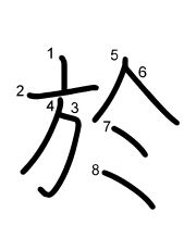 Thứ tự nét chữ 於