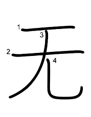 Thứ tự nét chữ 无