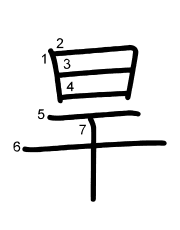 Thứ tự nét chữ 旱