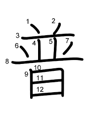 Thứ tự nét chữ 普