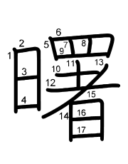 Thứ tự nét chữ 曙