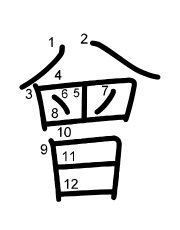 Thứ tự nét chữ 曾