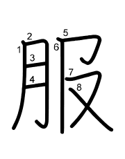 Thứ tự nét chữ 服
