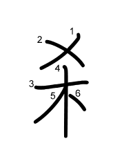Thứ tự nét chữ 杀