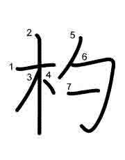 Thứ tự nét chữ 杓