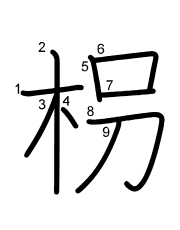 Thứ tự nét chữ 枴