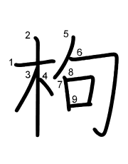 Thứ tự nét chữ 枸