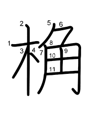 Thứ tự nét chữ 桷