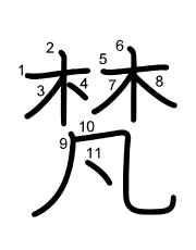 Thứ tự nét chữ 梵