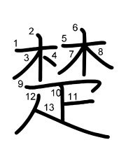 Thứ tự nét chữ 楚