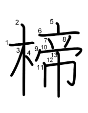 Thứ tự nét chữ 楴