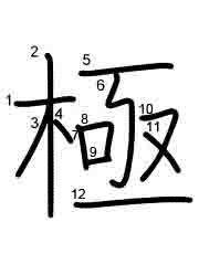 Thứ tự nét chữ 極