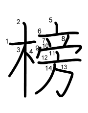 Thứ tự nét chữ 榜