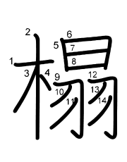 Thứ tự nét chữ 榻