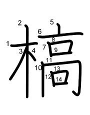 Thứ tự nét chữ 槁
