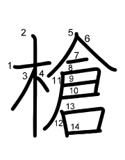 Thứ tự nét chữ 槍
