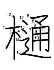 Thứ tự nét chữ 樋