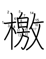 Thứ tự nét chữ 檄