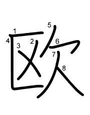 Thứ tự nét chữ 欧