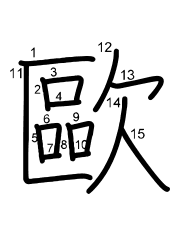 Thứ tự nét chữ 歐