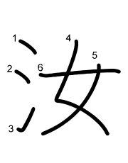 Thứ tự nét chữ 汝