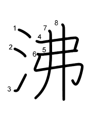 Thứ tự nét chữ 沸