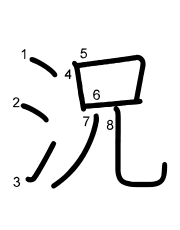 Thứ tự nét chữ 況
