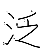 Thứ tự nét chữ 泛
