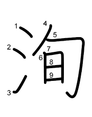 Thứ tự nét chữ 洵