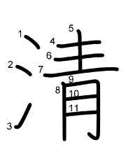 Thứ tự nét chữ 清
