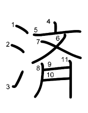 Thứ tự nét chữ 済