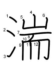 Thứ tự nét chữ 湍