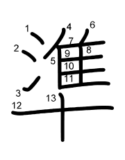 Thứ tự nét chữ 準