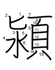 Thứ tự nét chữ 潁
